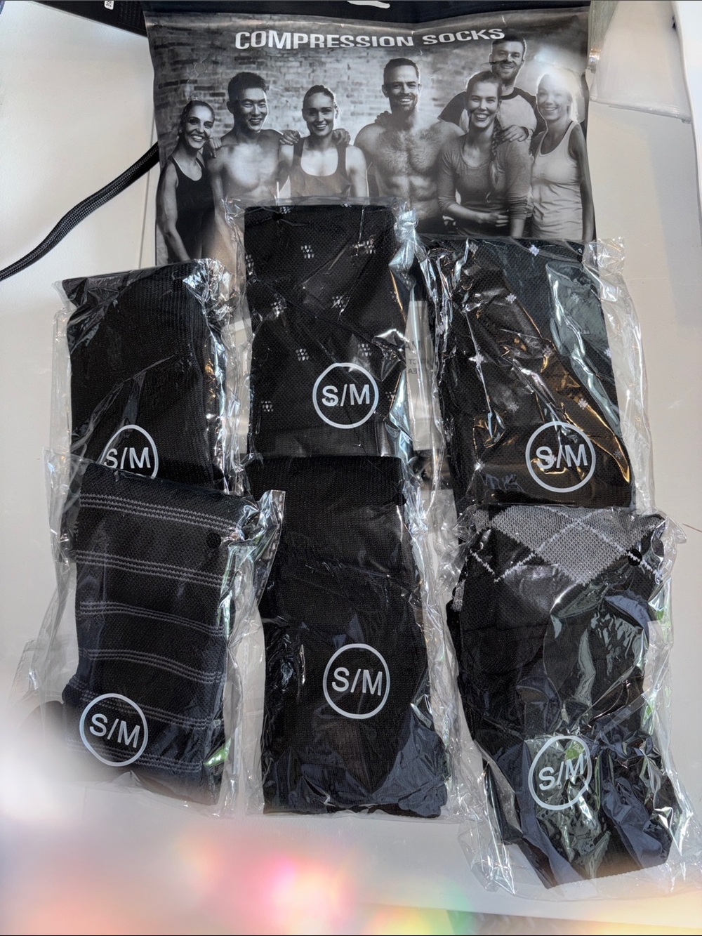 6 Pack Copper Compression Socks for Women and Men Circulation-Best Support - Picture 9 of 9